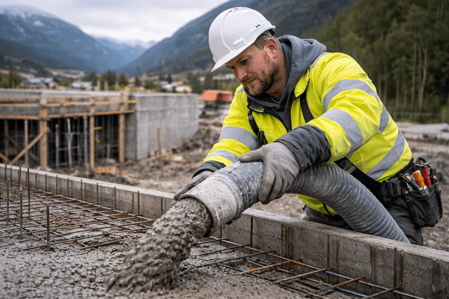 Murer legger betong – mur og betong anbud