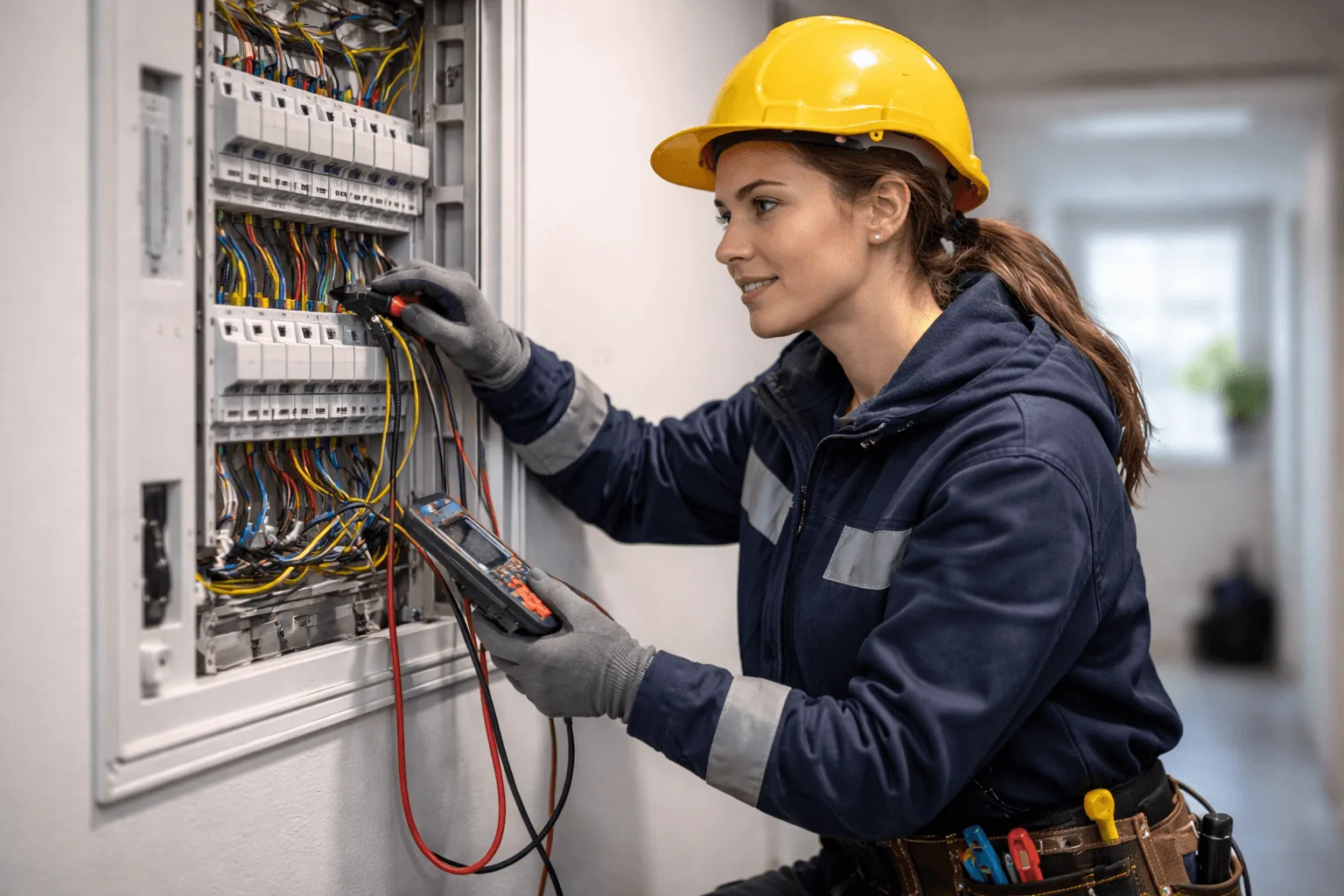 Elektriker som arbeider med sikringsskap – Anbud for elektrobransjen