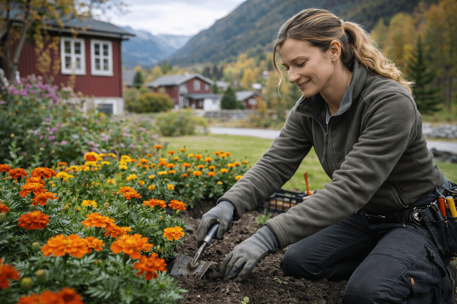 Gardener working