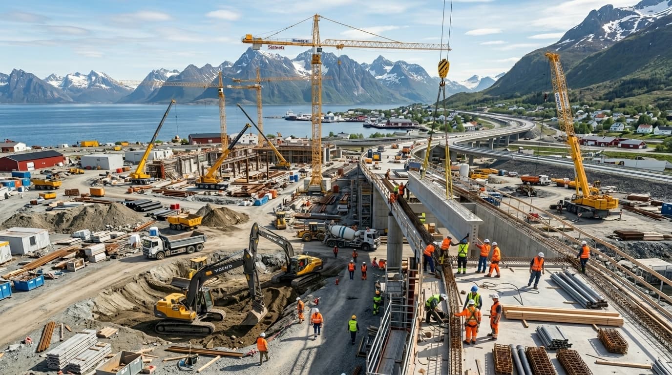 Veiutbygging langs kysten – et typisk eksempel på et stort anbud der underleverandører er avgjørende.